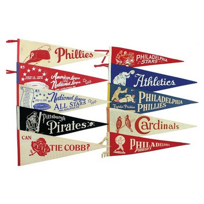 Felt Pennant w/Sewn Strip Size Customized