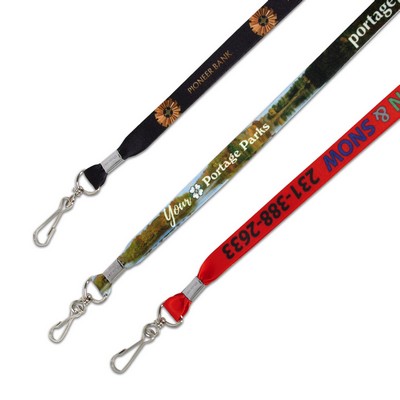 1/2" Eco-Friendly Flat Polyester Lanyard