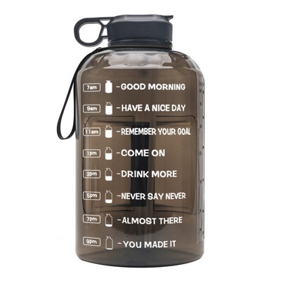 Large 1 Gallon Motivational Water Bottle Leakproof BPA Free Sports Water Jug