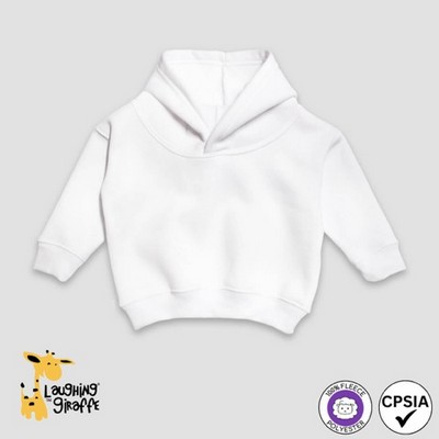 Baby Fleece Hoodie - White - 100% Polyester - Laughing Giraffe®