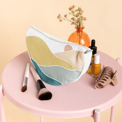 Waffle Knit Wedge Pouch