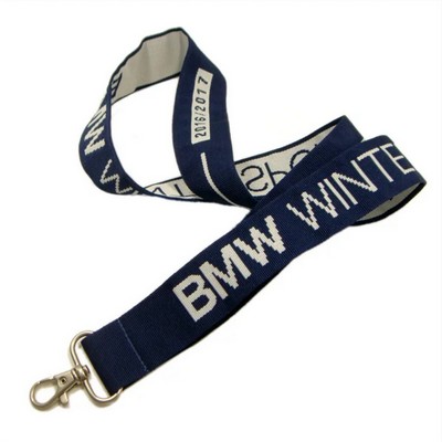 3/8 Woven Lanyard with Buckle Release and Retractable Reel