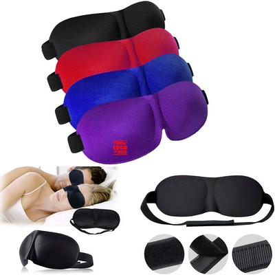 Adjustable 3D Contoured Eye Mask