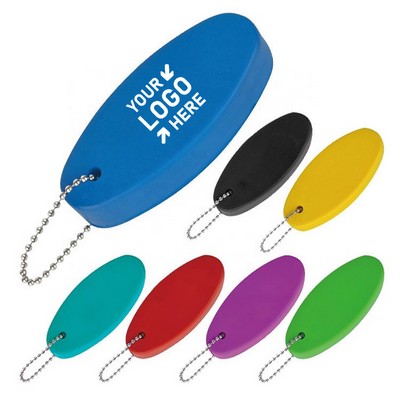 Oval Shaped Foam Floating Key Ring