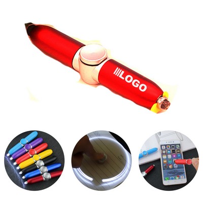 Creative Multifunction Fidget Spinner Pen With Led