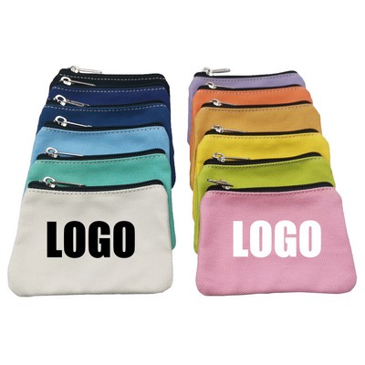 Canvas Small Zipper Blank Coin Purses Pouches