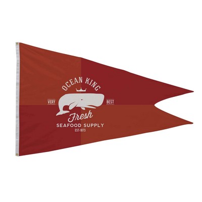 4' x 6' Polyester Burgee Flag Single-Sided