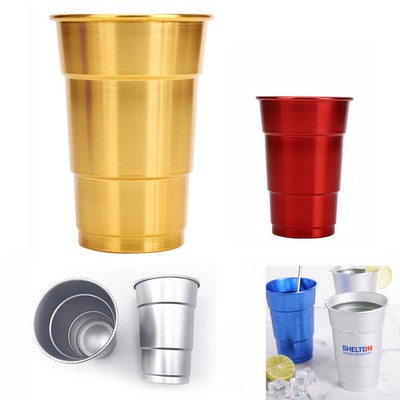 16 Oz Stadium Aluminum Cup MOQ 100pcs