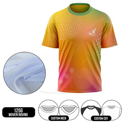 Women's Full Sublimation Short Sleeve T-Shirt - 125G Performance Waffle Grid