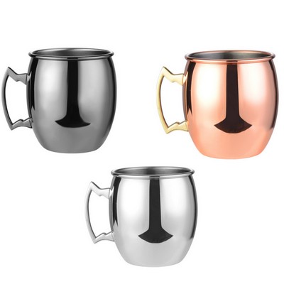 16oz Stainless Steel Handle Mule Cup