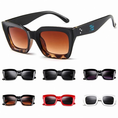 Unisex Classic Square-Frame Sunglasses for Adults