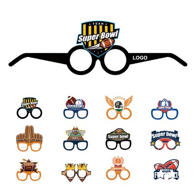 Super Bowl Paper Eyeglasses