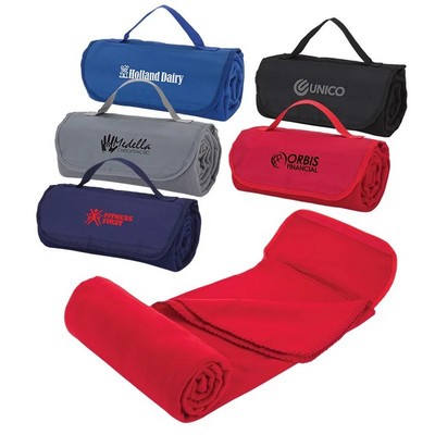 Roll - Up Fleece Travel Blanket