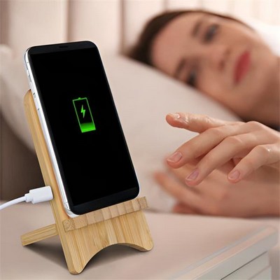 Bamboo Phone Holder Wireless Charger