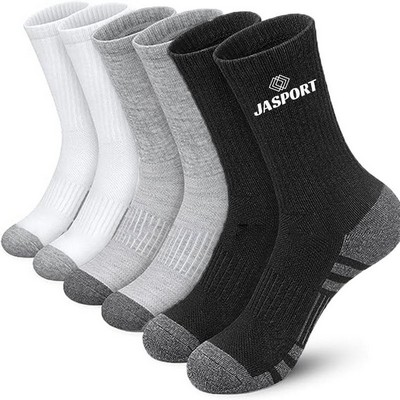 Black White Men Sports Running Socks