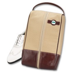 Leather Trimmed Shoe Bag