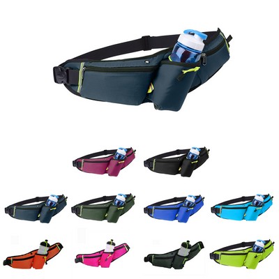 Sports Waist Bag With Bottle Holder