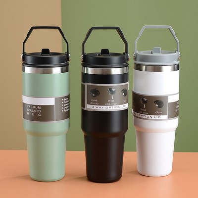 Multi-color Stainless Steel Tumbler With Handle 40OZ