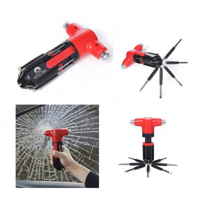 8-in-1 Multi-Functional Car Safety Hammer