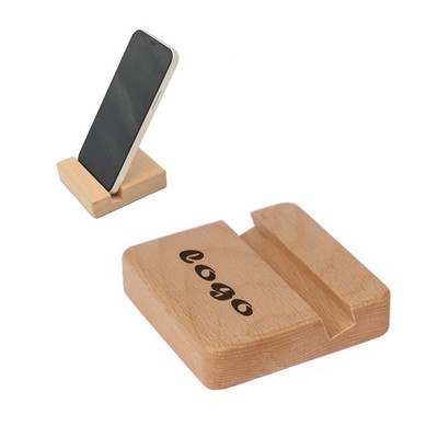 Bamboo Block Phone Stand