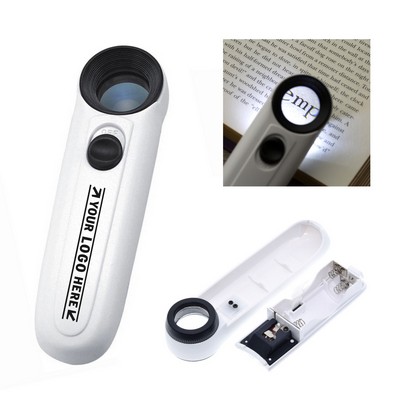 40X Handheld Magnifier with LED Light