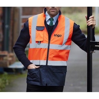 Hi-Vis Class 2 Soft Shell Fleece Safety Vest With Reflective Tape