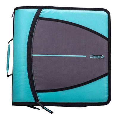 Case-It Mighty Zip Tab Binder - Spearmint, 3 (Case of 6)