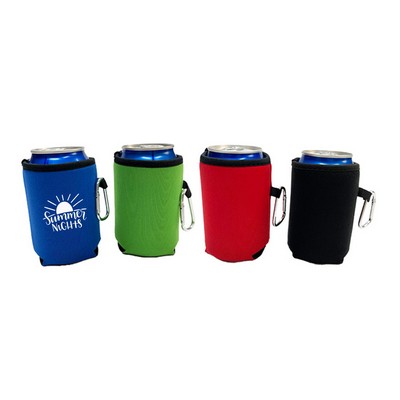 Neoprene Collapsible Can Coolers With Carabiner