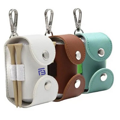 PU Leather Golf Ball Waist Bag