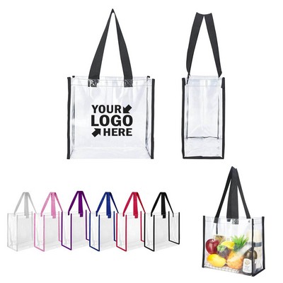 Reusable Stadium PVC Clear Tote Bags With Handles