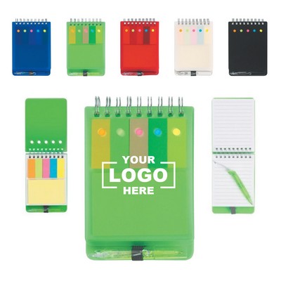 Spiral Jotter With Sticky Notes, Flags & Pen