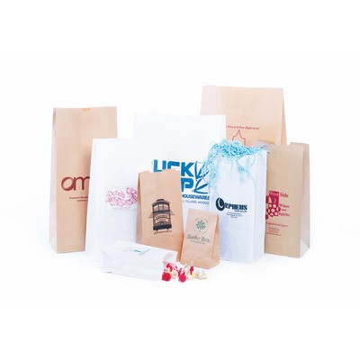 Flat Bottom S.O.S. Natural Kraft Paper Bags (7-11/16"x 4-7/8"x 16")