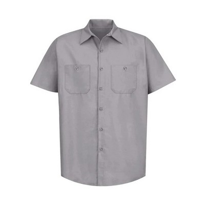 Red Kap® Industrial Short Sleeve Silver Work Shirt