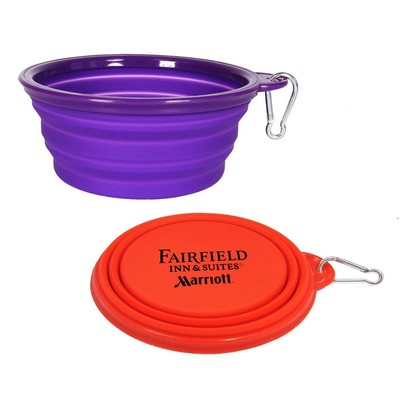 7" Collapsible Pet Bowl w/ Carabiner