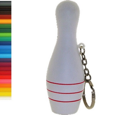 Bowling Bottle Stress Ball Keychain