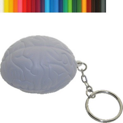 Human Brain Shaped Stress Ball Keychain