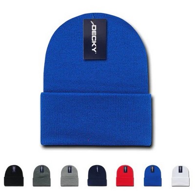 Decky Acrylic Long Beanie Knit Cap