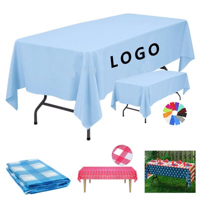 Solid Disposable Rectangular Tablecloth