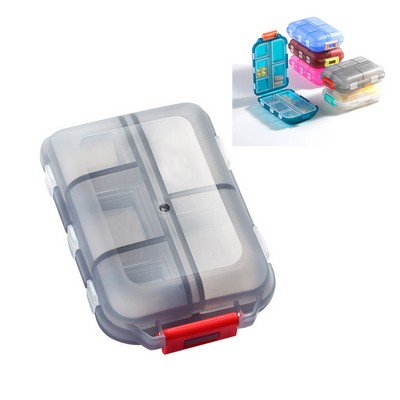 10 Compartment Travel Pill Organizer