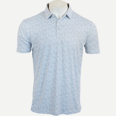 Longboard Polo - White/Dusty Blue/Lotus [A]