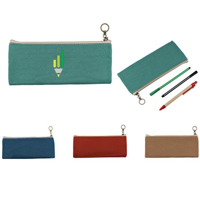 Solid Color Cotton Pencil Storage Bag