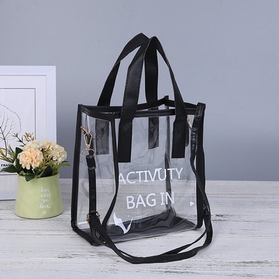 Custom 2 In 1 Transparent Shoulder Bag Jelly Handbag