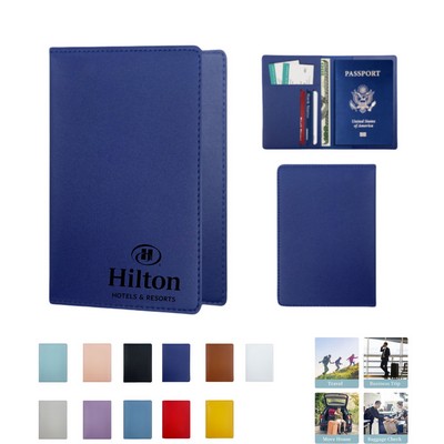 PU Leather Passport Holder with Card Slots