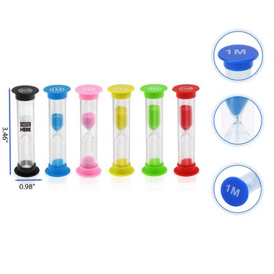 6 Pieces Colorful Hourglass Sets for Brushing Children's Teeth Cooking Game School Office