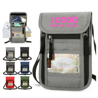 Multifunctional Neck Hanging Travel Passport Bag