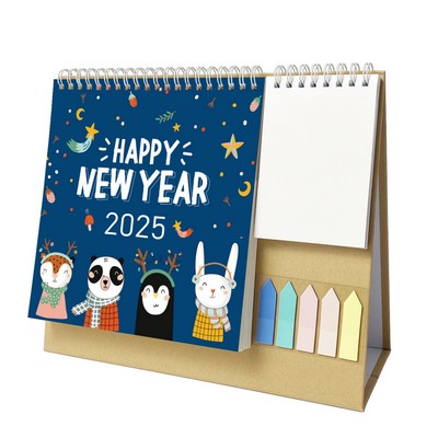 18 Months 10.2"*10.2" Starry Sky Plant Desk Calendar From Jan 2025 To June 2026