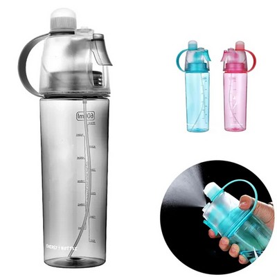 Portable Clear Spray Water Bottle 20Oz