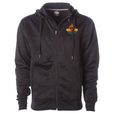 Independent Trading Co. Poly-Tech Zip Hooded Sweatshirt