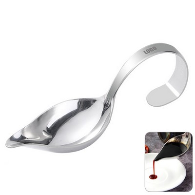 Precision Stainless Steel Saucier Decorating Spoon with Tapered Design And Spout