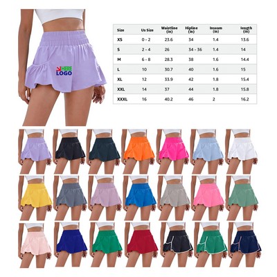 Womens High Waisted Shorts Athletic Running Shorts with Pockets